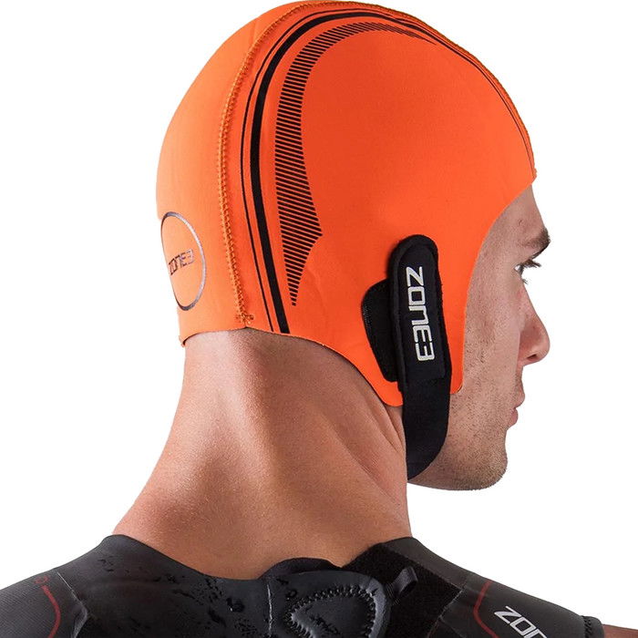 2024 Zone3 Neoprene Swimming Cap NA18UNSC1 - Orange